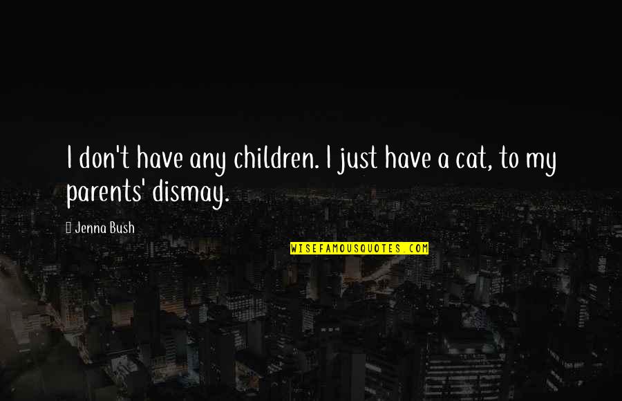 Dismay'd Quotes By Jenna Bush: I don't have any children. I just have