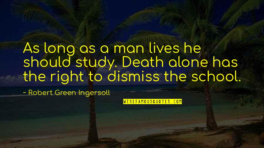 Dismiss Quotes By Robert Green Ingersoll: As long as a man lives he should Dismiss Quotes By Robert Green Ingersoll: As long as a man lives he should