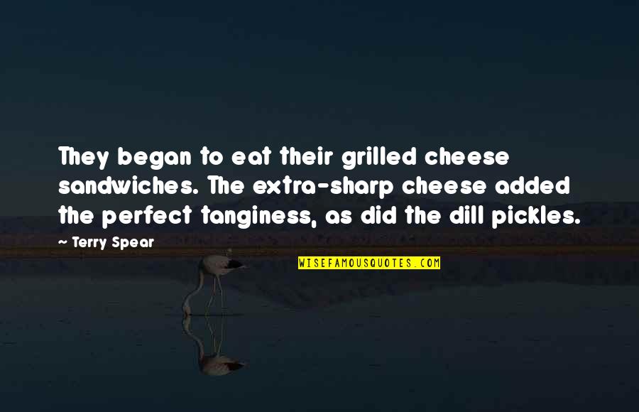 Dismissals Crossword Quotes By Terry Spear: They began to eat their grilled cheese sandwiches.