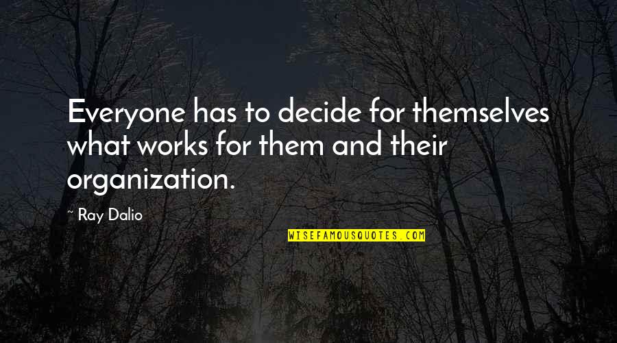 Dismissible Offense Quotes By Ray Dalio: Everyone has to decide for themselves what works