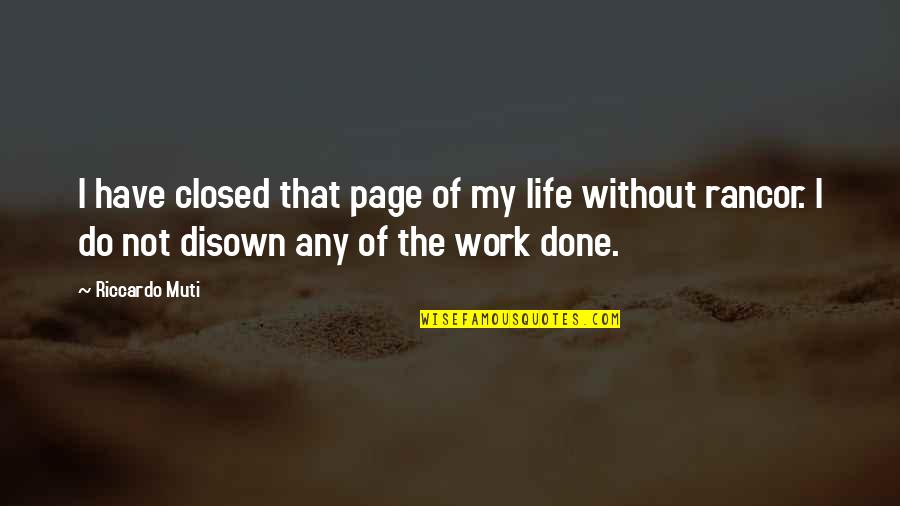 Disown You Quotes By Riccardo Muti: I have closed that page of my life