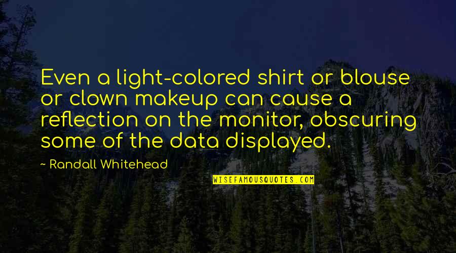 Displayed Quotes By Randall Whitehead: Even a light-colored shirt or blouse or clown