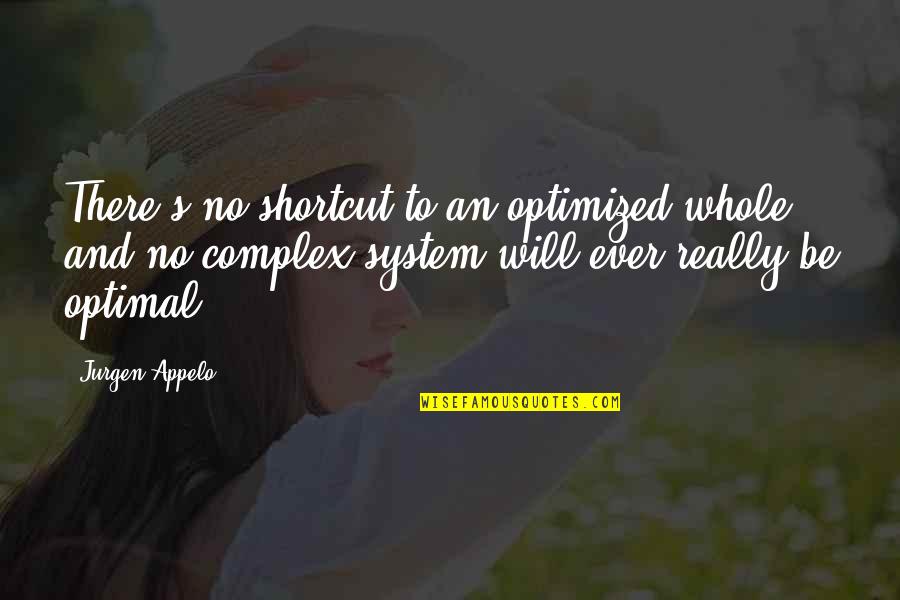Displaying Student Work Quotes By Jurgen Appelo: There's no shortcut to an optimized whole and