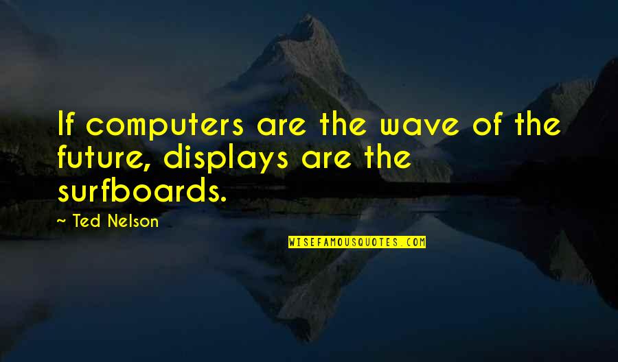 Displays Quotes By Ted Nelson: If computers are the wave of the future,