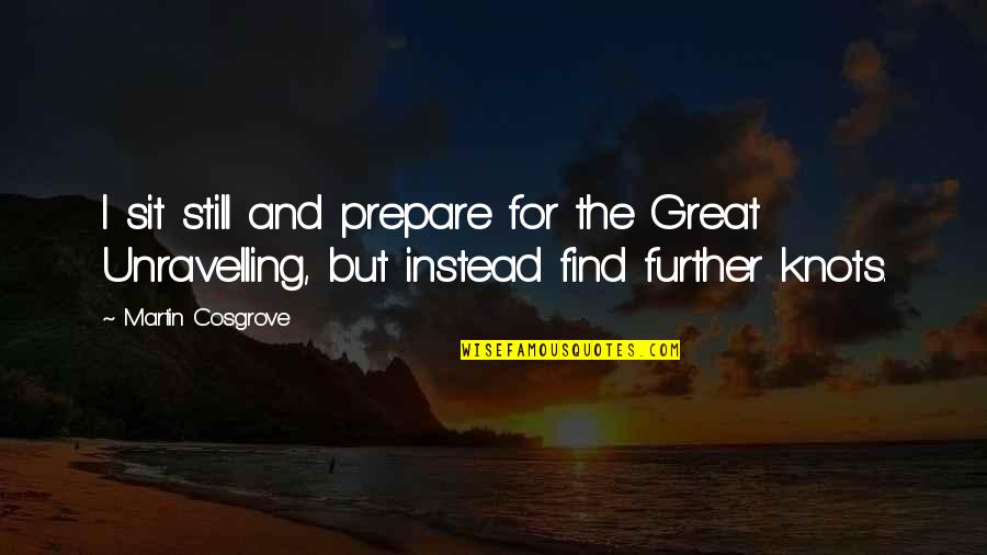 Disposals Home Quotes By Martin Cosgrove: I sit still and prepare for the Great
