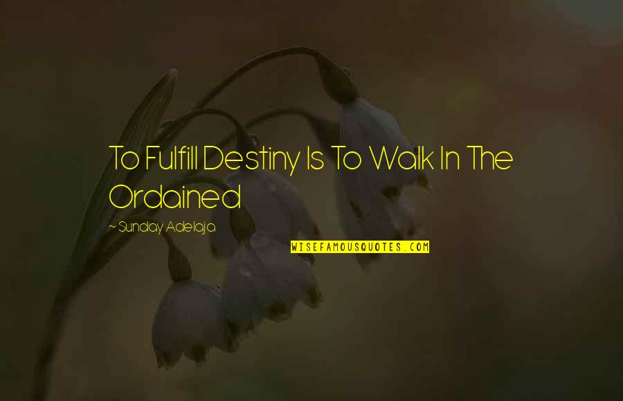 Dispositivi Medici Quotes By Sunday Adelaja: To Fulfill Destiny Is To Walk In The Dispositivi Medici Quotes By Sunday Adelaja: To Fulfill Destiny Is To Walk In The