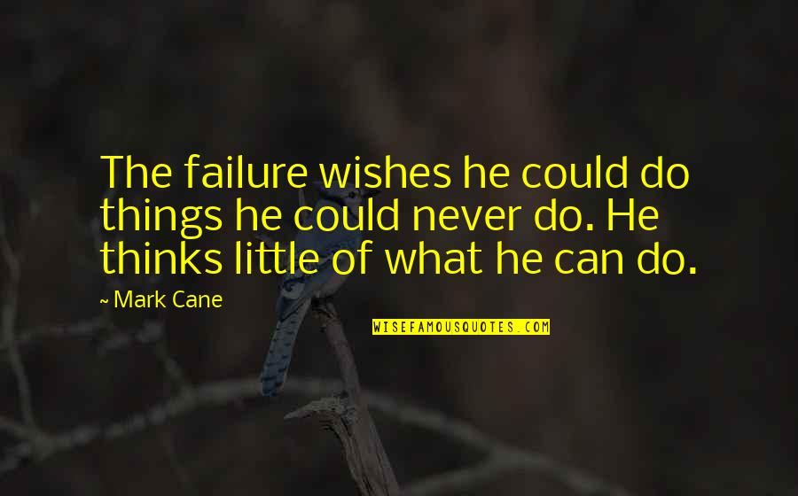 Dispret Quotes By Mark Cane: The failure wishes he could do things he
