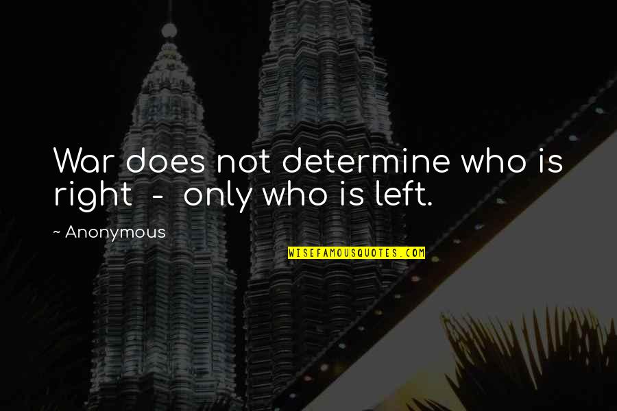 Disqualified Directors Quotes By Anonymous: War does not determine who is right -
