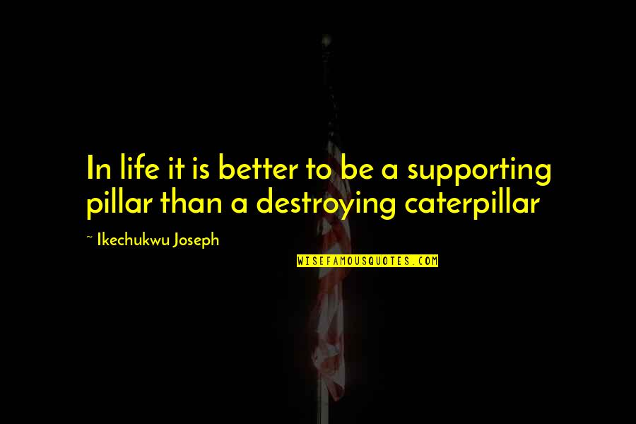 Disreputed Quotes By Ikechukwu Joseph: In life it is better to be a
