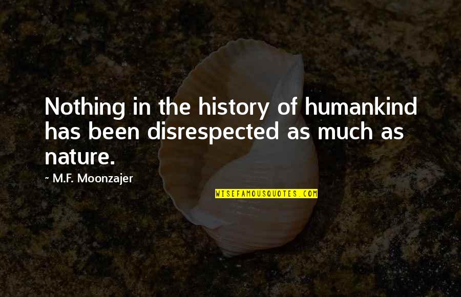 Disrespect Quotes By M.F. Moonzajer: Nothing in the history of humankind has been