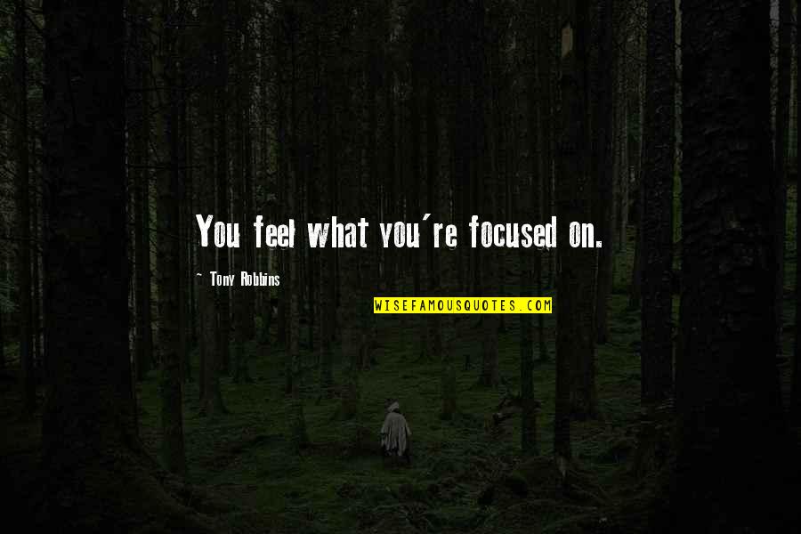 Dissimilitude Quotes By Tony Robbins: You feel what you're focused on.
