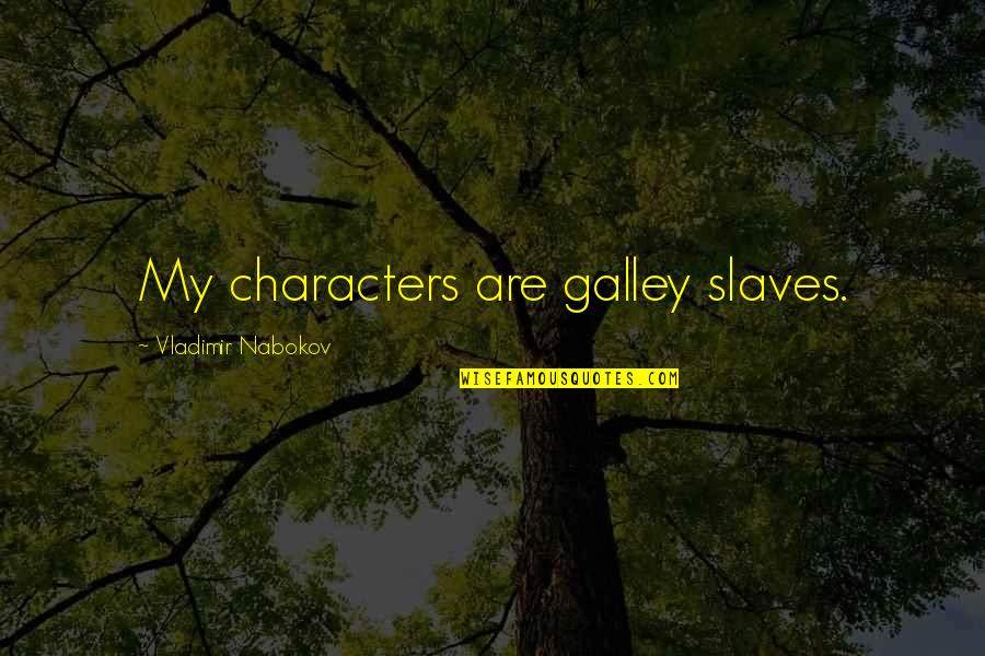 Dissymmetric Quotes By Vladimir Nabokov: My characters are galley slaves.