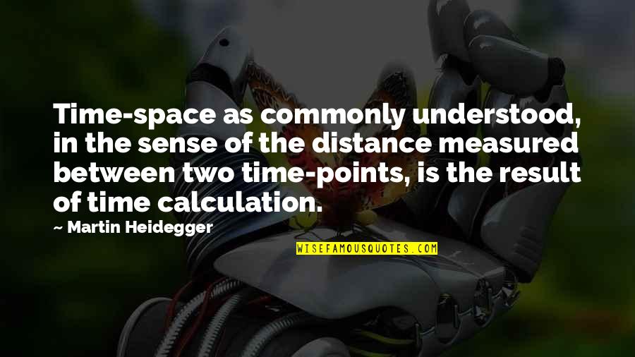 Distance Between Quotes By Martin Heidegger: Time-space as commonly understood, in the sense of