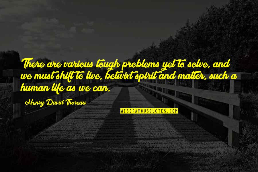Distance Family Quotes By Henry David Thoreau: There are various tough problems yet to solve,