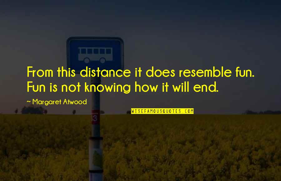 Distance Is Quotes By Margaret Atwood: From this distance it does resemble fun. Fun