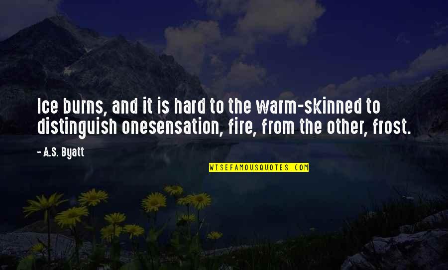 Distinguish Quotes By A.S. Byatt: Ice burns, and it is hard to the Distinguish Quotes By A.S. Byatt: Ice burns, and it is hard to the