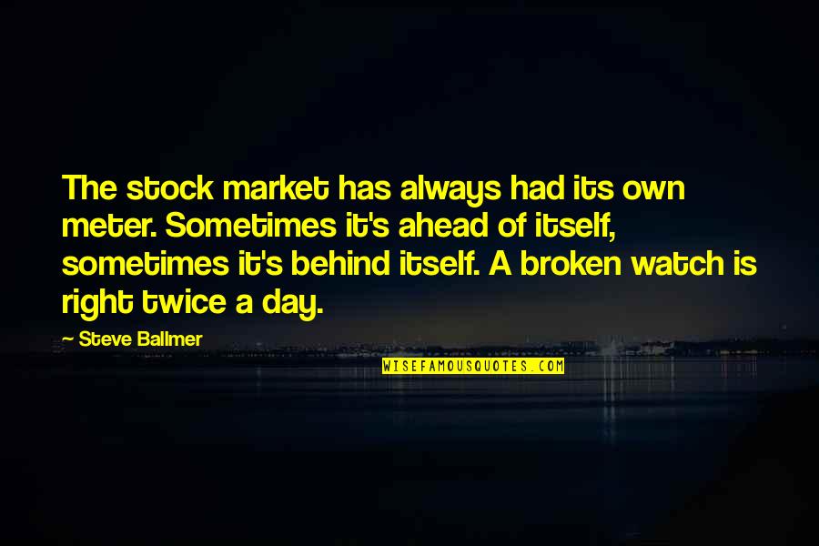 Distinguishing Yourself Quotes By Steve Ballmer: The stock market has always had its own