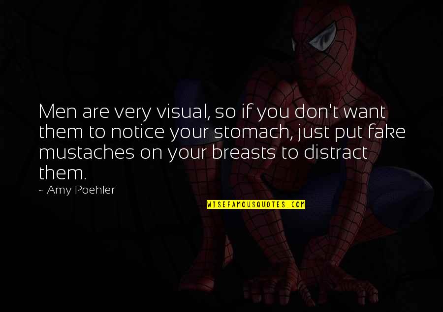 Distract Them Quotes By Amy Poehler: Men are very visual, so if you don't