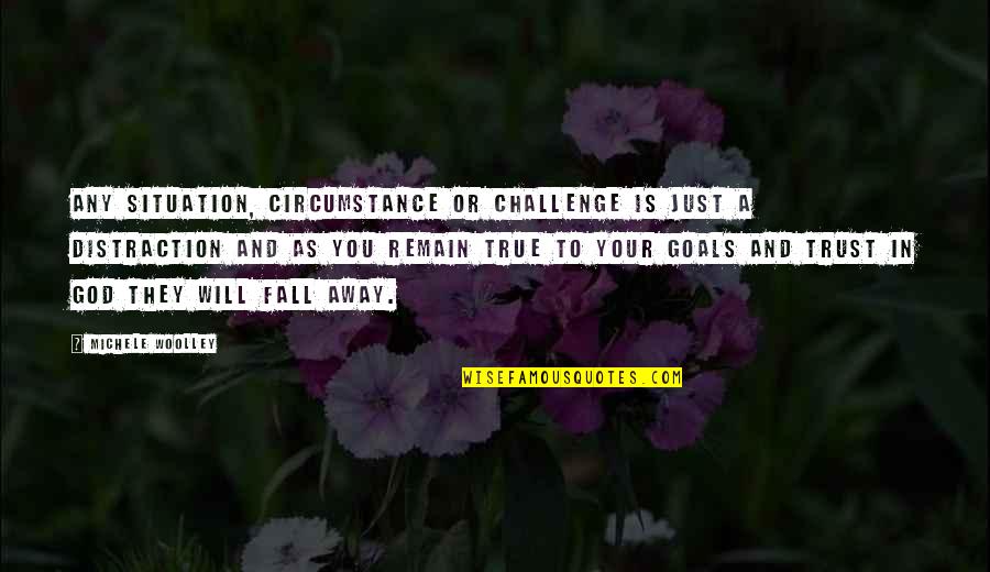 Distraction From Goals Quotes By Michele Woolley: Any situation, circumstance or challenge is just a