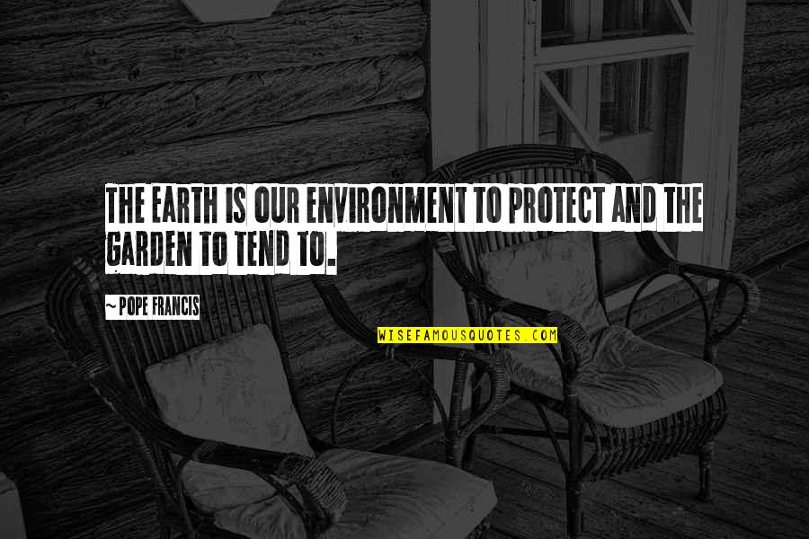 Distraiganme Quotes By Pope Francis: The Earth is our environment to protect and