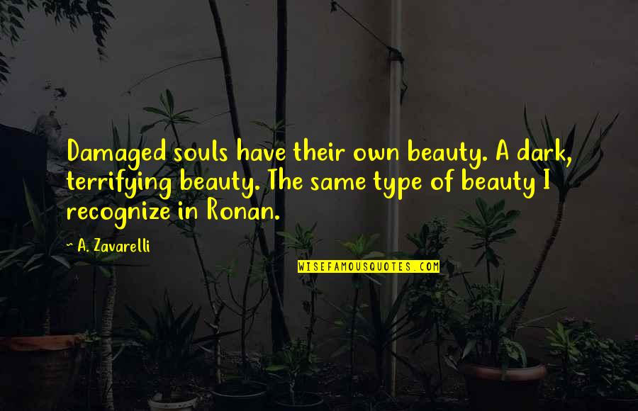 Distributism Capitalism Quotes By A. Zavarelli: Damaged souls have their own beauty. A dark,