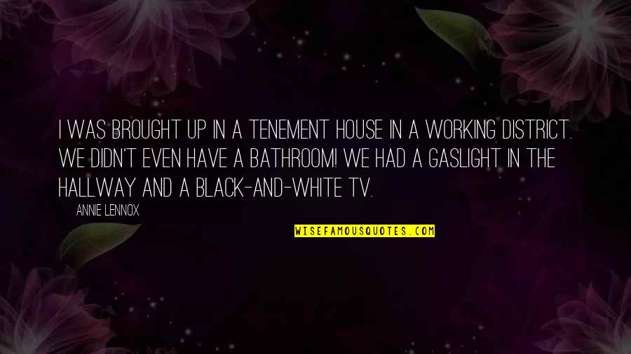 District 1 Quotes By Annie Lennox: I was brought up in a tenement house