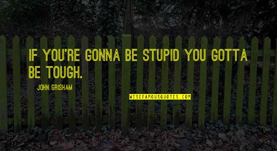 Disturb Reality Quotes By John Grisham: If you're gonna be stupid you gotta be