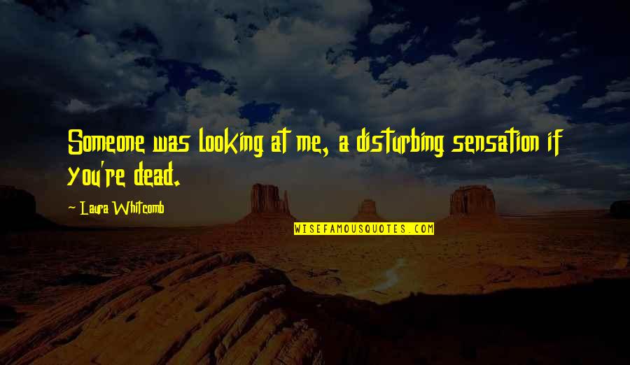 Disturbing Me Quotes By Laura Whitcomb: Someone was looking at me, a disturbing sensation