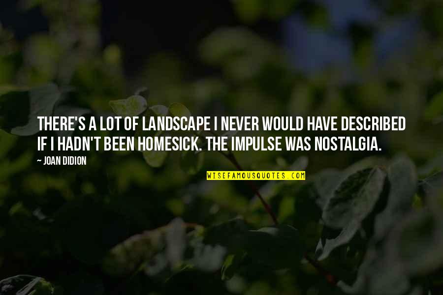 Ditching Your Friends For Your Boyfriend Quotes By Joan Didion: There's a lot of landscape I never would