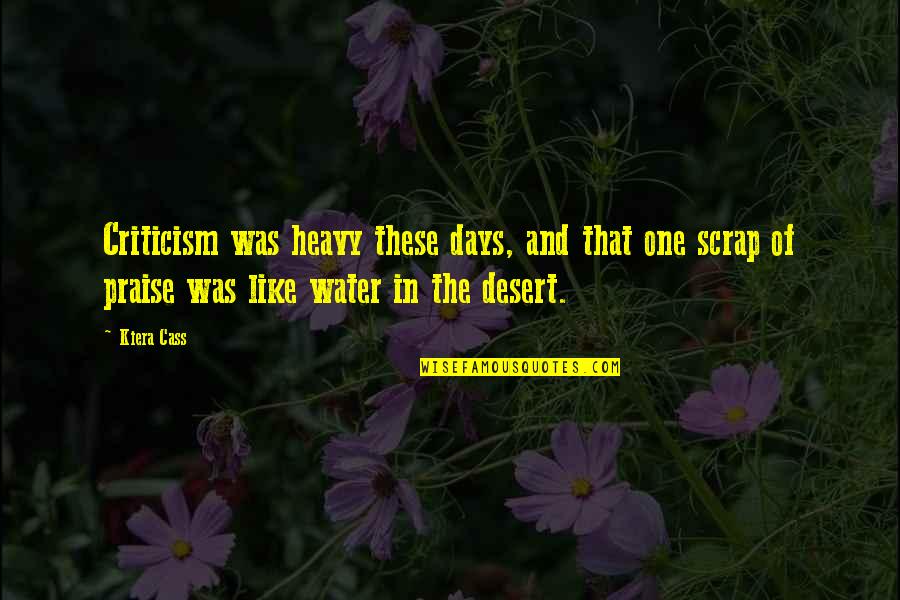 Divergent Stiff Quotes By Kiera Cass: Criticism was heavy these days, and that one Divergent Stiff Quotes By Kiera Cass: Criticism was heavy these days, and that one