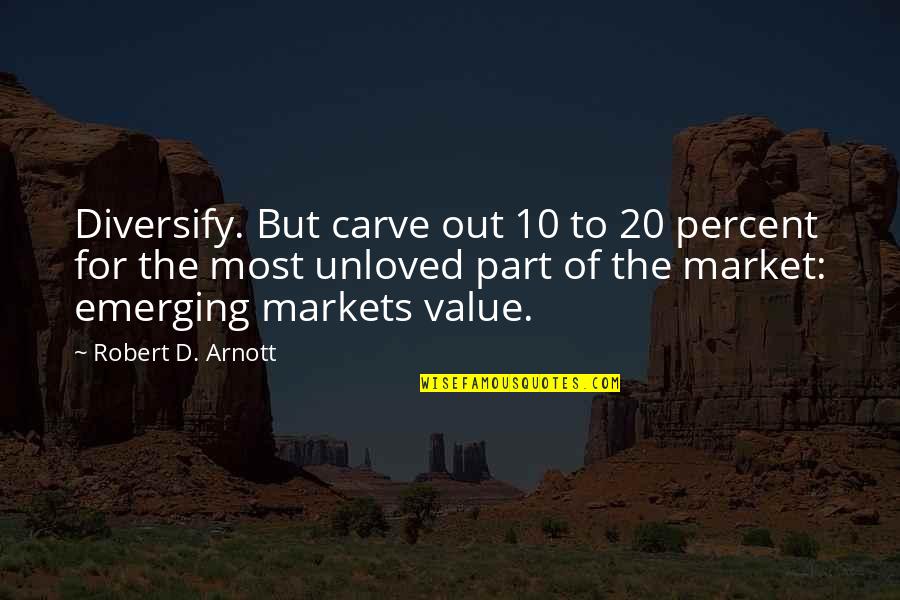 Diversify Quotes By Robert D. Arnott: Diversify. But carve out 10 to 20 percent