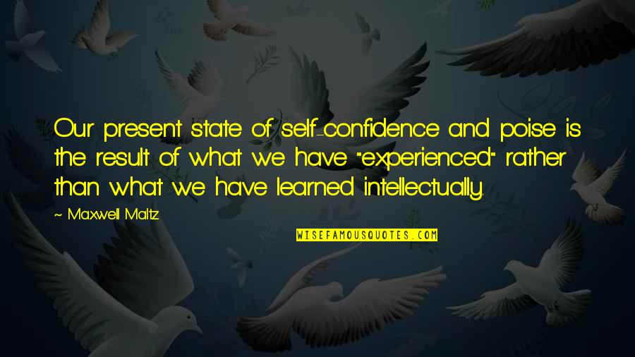 Divert Attention Quotes By Maxwell Maltz: Our present state of self-confidence and poise is