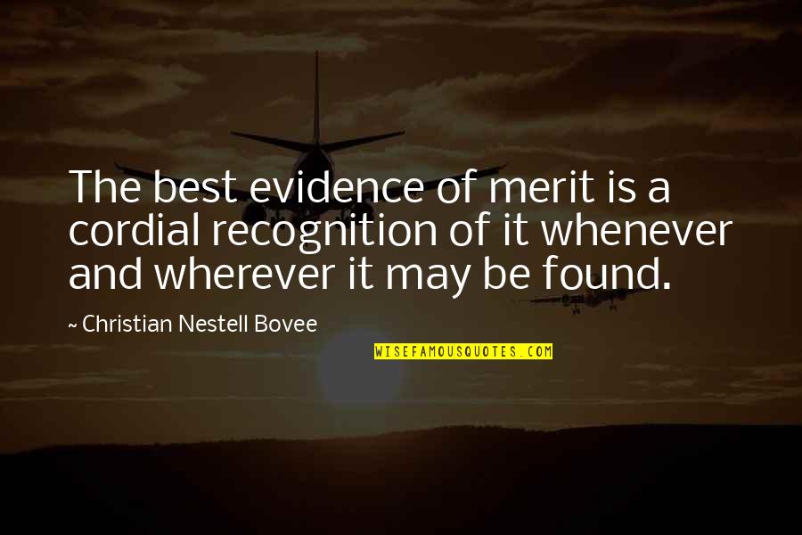 Divine Mercy Feast Quotes By Christian Nestell Bovee: The best evidence of merit is a cordial Divine Mercy Feast Quotes By Christian Nestell Bovee: The best evidence of merit is a cordial