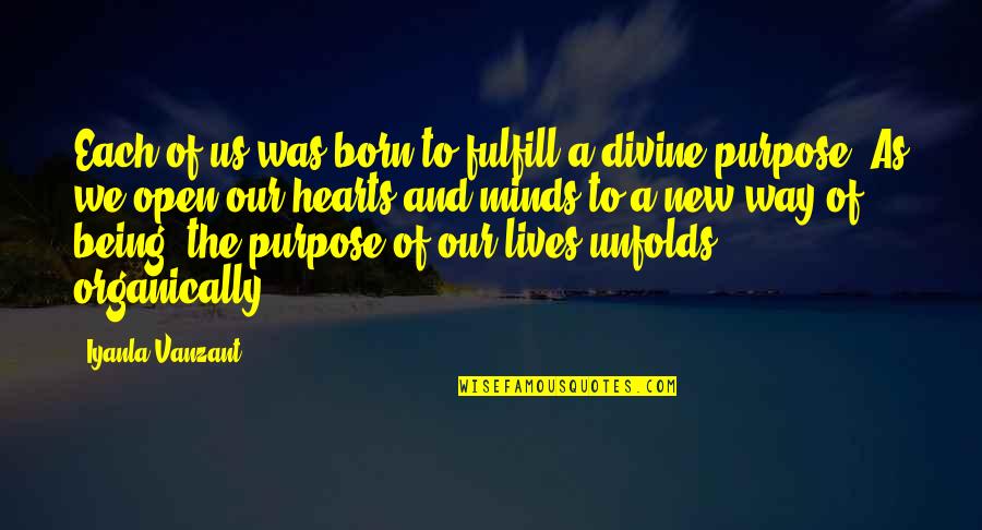 Divine Purpose Quotes By Iyanla Vanzant: Each of us was born to fulfill a