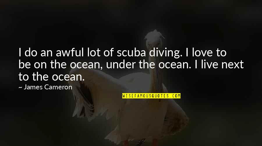 Diving Quotes By James Cameron: I do an awful lot of scuba diving.