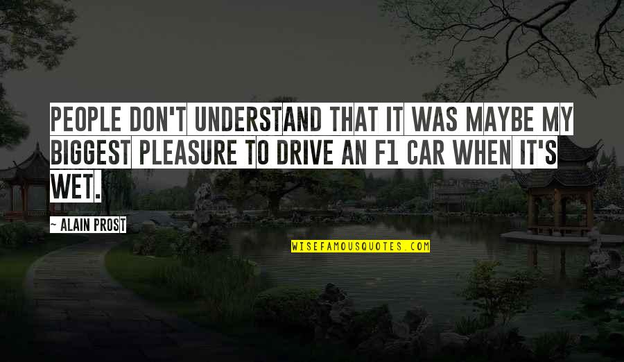 Divisible Legal Quotes By Alain Prost: People don't understand that it was maybe my