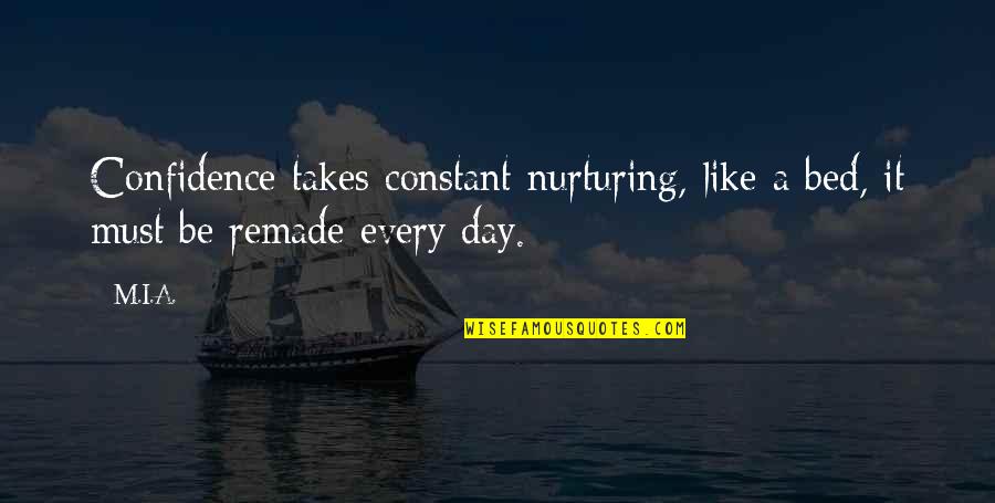 Divo Etf Quote Quotes By M.I.A.: Confidence takes constant nurturing, like a bed, it