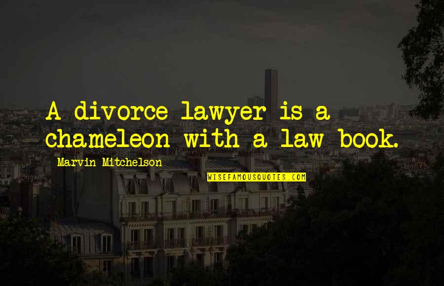 Divorce Is Okay Quotes By Marvin Mitchelson: A divorce lawyer is a chameleon with a Divorce Is Okay Quotes By Marvin Mitchelson: A divorce lawyer is a chameleon with a