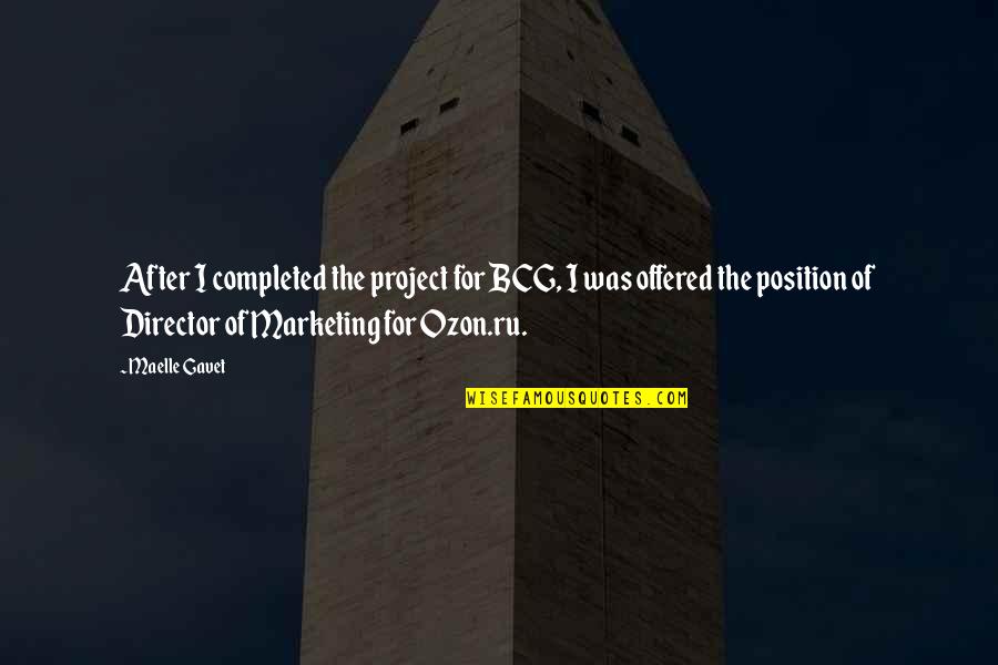 Divorces Filed Quotes By Maelle Gavet: After I completed the project for BCG, I Divorces Filed Quotes By Maelle Gavet: After I completed the project for BCG, I
