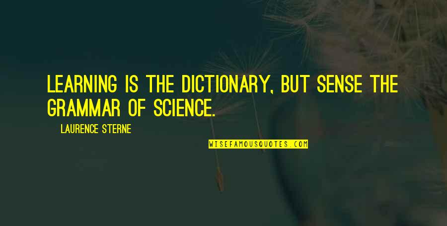 Diwali Greeting Cards Quotes By Laurence Sterne: Learning is the dictionary, but sense the grammar