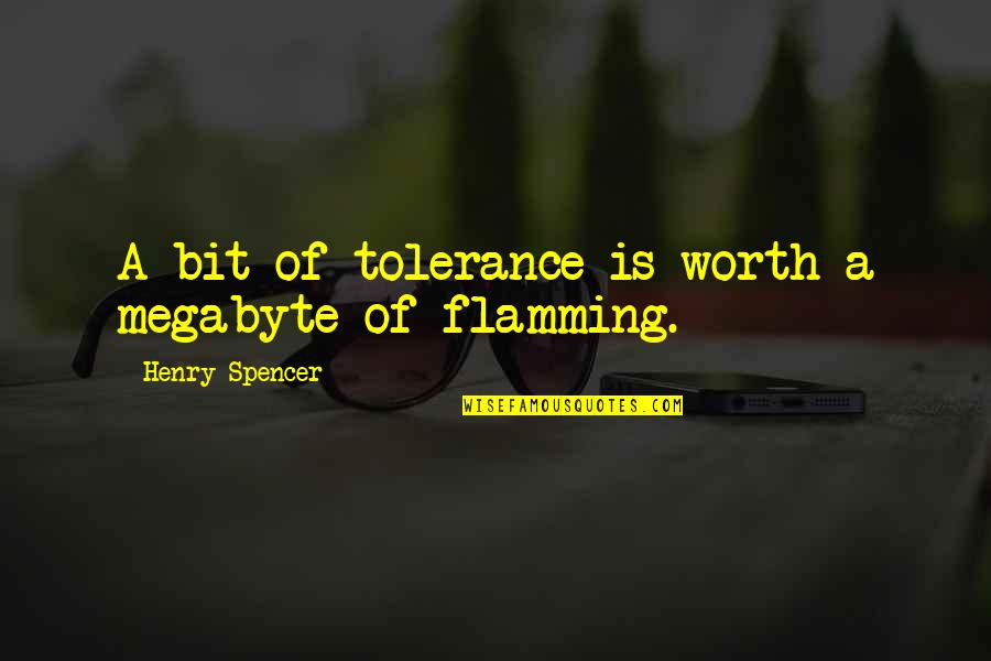Diwali Invitation Quotes By Henry Spencer: A bit of tolerance is worth a megabyte
