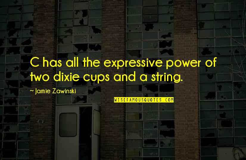 Dixie Cups Quotes By Jamie Zawinski: C has all the expressive power of two