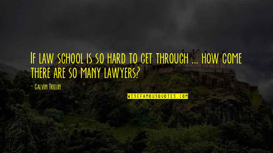 Dixie Waters Quotes By Calvin Trillin: If law school is so hard to get