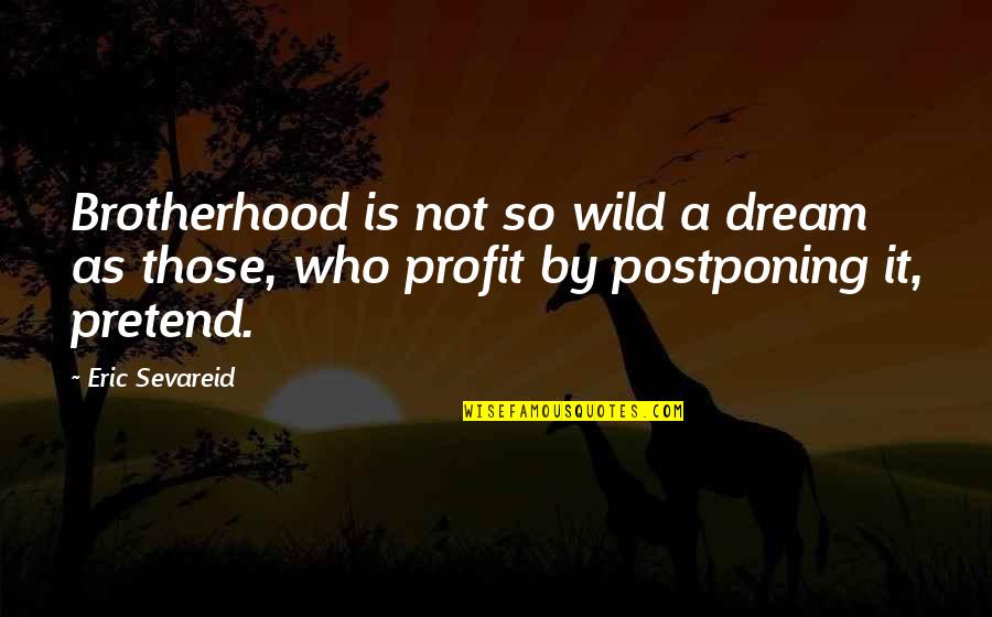 Dixie Wetsworth Quotes By Eric Sevareid: Brotherhood is not so wild a dream as
