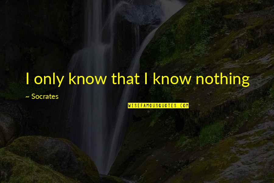 Dixiecrat Quotes By Socrates: I only know that I know nothing
