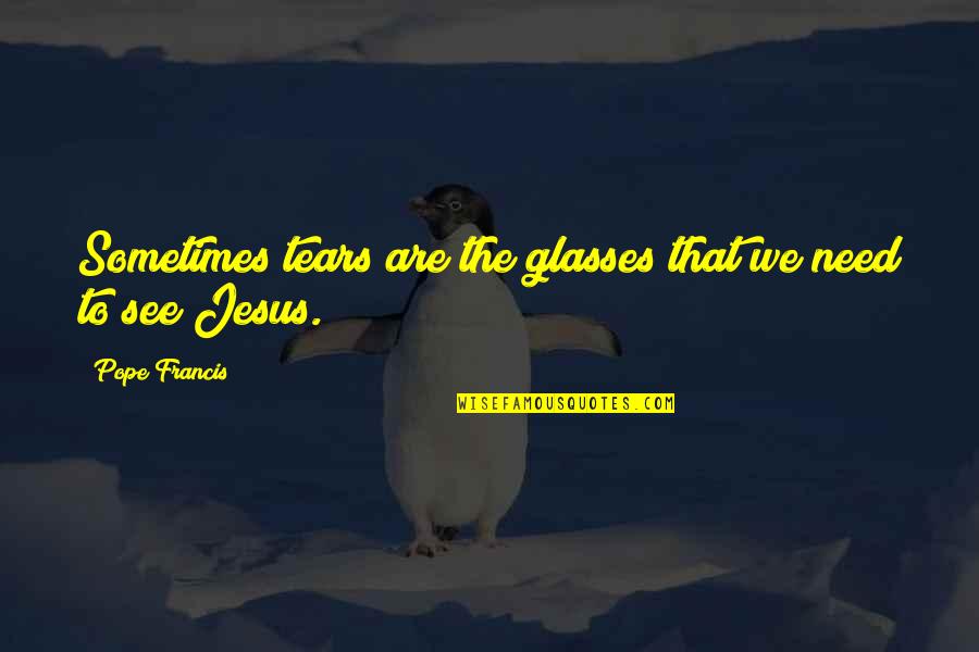 Dixieland Quotes By Pope Francis: Sometimes tears are the glasses that we need