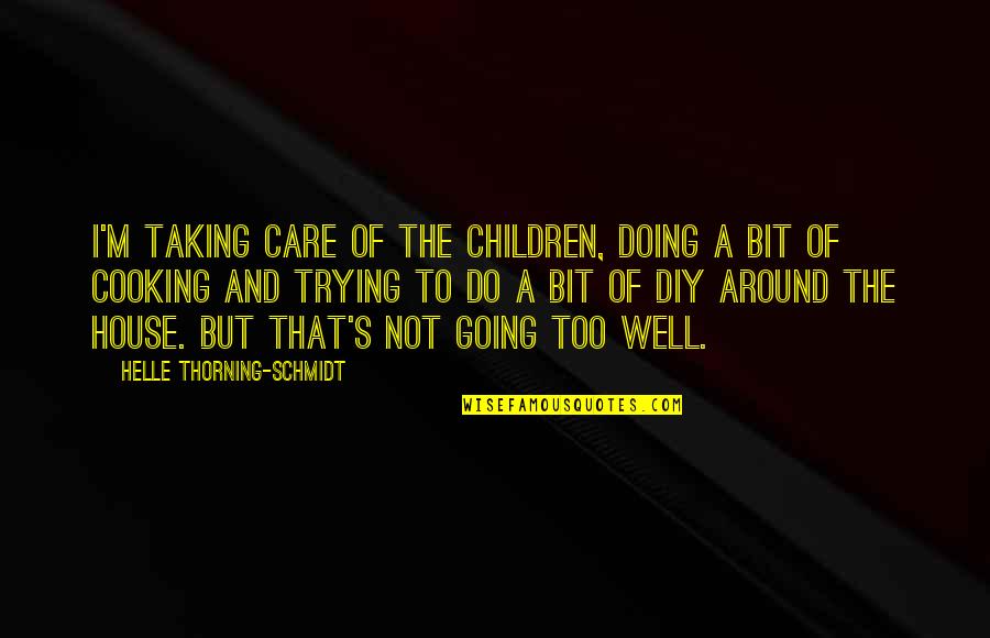 Diy Quotes By Helle Thorning-Schmidt: I'm taking care of the children, doing a