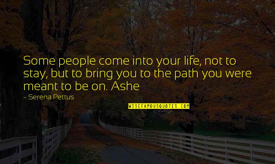 Diyer Quotes By Serena Pettus: Some people come into your life, not to