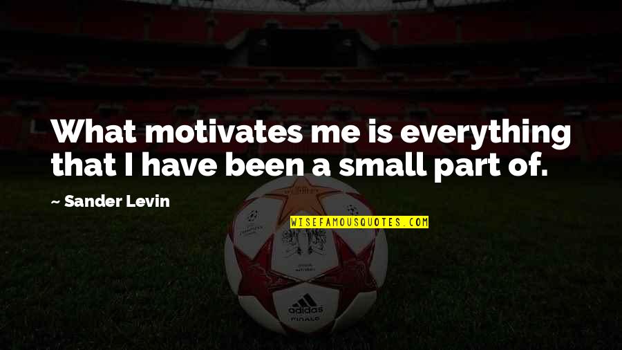 Dizzies Quotes By Sander Levin: What motivates me is everything that I have