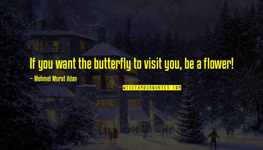 Dizzinessor Quotes By Mehmet Murat Ildan: If you want the butterfly to visit you,